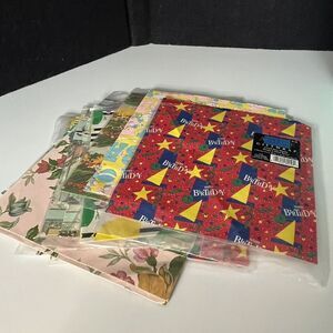 Vintage Artfaire Wrapping Paper Lot Of Themes And Packs Used Mixed Lot 2 Sheets